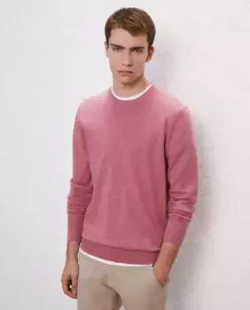 Мужской свитер с круглым вырезом Easy Wear, розовый