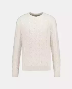 Мужской свитер с круглым вырезом Easy Wear, цвет 120 Crudo