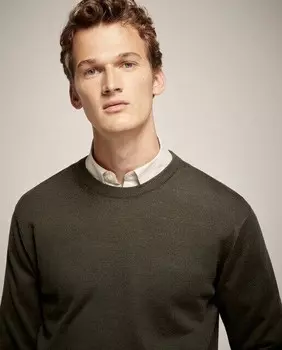 Мужской свитер с круглым вырезом Emidio Tucci, зеленый