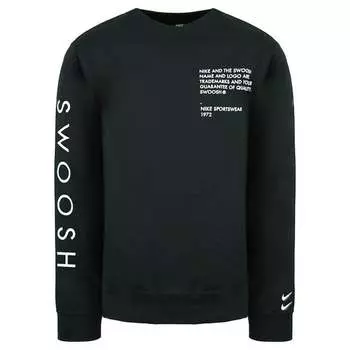 Мужской свитер с круглым вырезом и длинными рукавами Swoosh cu4035 010 Nike, черный