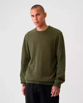 Мужской свитер с круглым вырезом и длинными рукавами Gap, зеленый