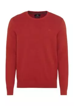 Мужской свитер с круглым вырезом и логотипом LERROS, цвет Lava Red
