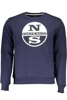 Мужской свитер с круглым вырезом и принтом North Sails, синий