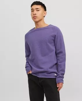 Мужской свитер с круглым вырезом Jack & Jones, фиолетовый