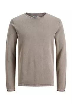 Мужской свитер с круглым вырезом JACK & JONES, цвет Stein