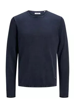 Мужской свитер с круглым вырезом JACK & JONES, темно-синий