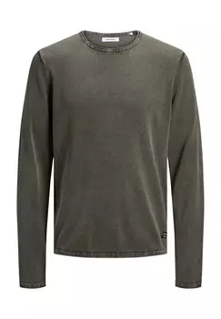 Мужской свитер с круглым вырезом JACK & JONES, цвет Oliv