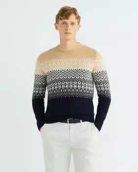 Мужской свитер с круглым вырезом Pertegaz, темно-синий