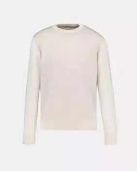 Мужской свитер с круглым вырезом с жаккардовым узором Mirto, бежевый