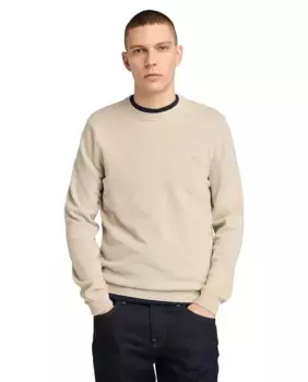 Мужской свитер с круглым вырезом Timberland, бежевый