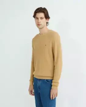 Мужской свитер с круглым вырезом Tommy Hilfiger, бежевый