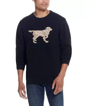 Мужской свитер с круглым вырезом вафельного кроя Weatherproof Vintage, черный