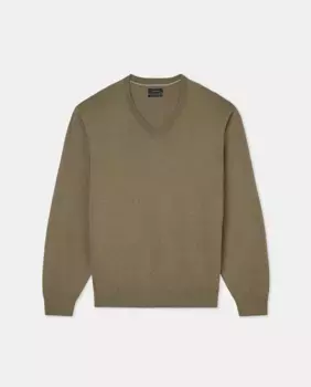 Мужской свитер с v-образным вырезом больших размеров Dustin, цвет Kaki