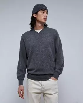 Мужской свитер с v-образным вырезом Scalpers, темно-серый