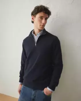 Мужской свитер с воротником на молнии Lloyd's, тёмно-синий