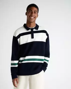 Мужской свитер с воротником-поло Green Coast, мультиколор