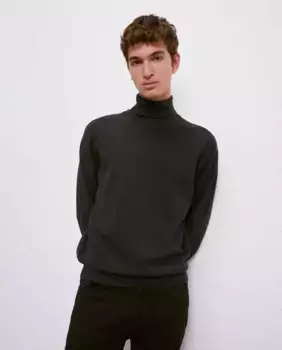 Мужской свитер с высоким воротником Easy Wear, черный