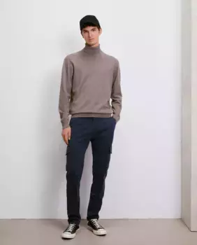 Мужской свитер с высоким воротником Easy Wear, цвет Topo