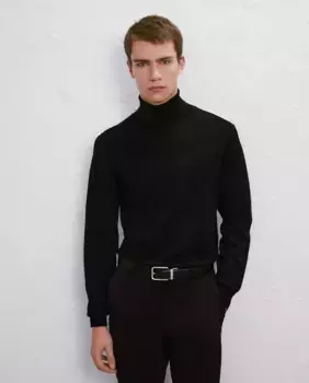 Мужской свитер с высоким воротником Easy Wear, черный