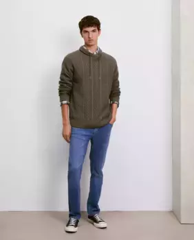 Мужской свитер с высоким воротником Easy Wear, зеленый