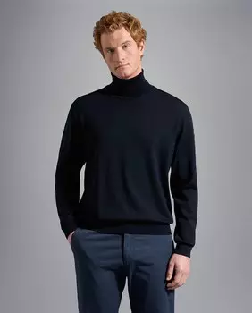 Мужской свитер с высоким воротником Paul & Shark, темно-синий