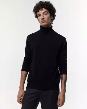 Мужской свитер с высоким воротником Sfera, черный