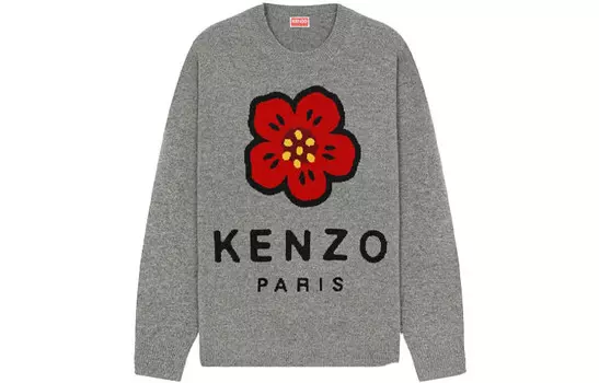 Мужской свитер серии Boke Flower, серый Kenzo, серый