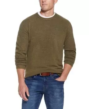 Мужской свитер Soft Touch с круглым вырезом реглан Weatherproof Vintage, зеленый
