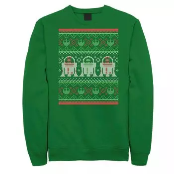 Мужской свитер Star Wars R2-D2 Ugly Christmas Sweater Rebel Sweatshirt Licensed Character