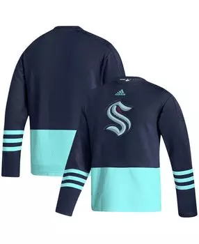 Мужской свитер темно-синего цвета с логотипом seattle kraken aeroready adidas, мульти