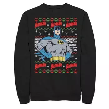 Мужской свитер-толстовка с изображением Бэтмена Happy Holidays Ugly Sweater Licensed Character
