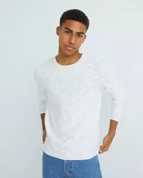 Мужской свитер тонкой вязки с круглым вырезом Jack & Jones, желтый