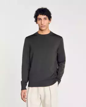 Мужской свитер тонкой вязки Sandro, цвет Kaki