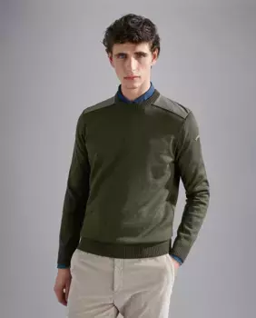 Мужской свитер Typhoon с подплечниками Paul & Shark, зеленый