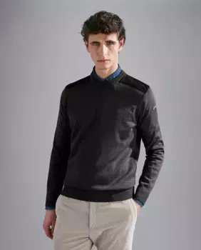 Мужской свитер Typhoon с подплечниками Paul & Shark, черный