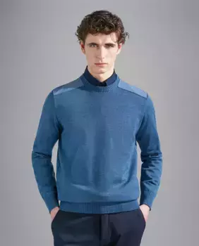 Мужской свитер Typhoon с подплечниками Paul & Shark, синий