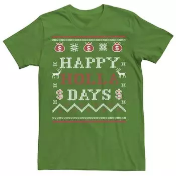 Мужской свитер Ugly, футболка с рисунком Happy Holla Days Money Bags Licensed Character
