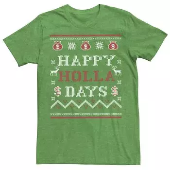 Мужской свитер Ugly, футболка с рисунком Happy Holla Days Money Bags Licensed Character