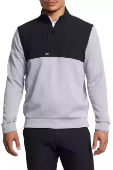 Мужской свитер Under Armour Drive StormФлисовый гольф на молнии , цвет Steel