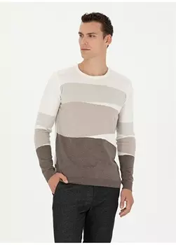 Мужской свитер узкого кроя с круглым вырезом Pierre Cardin