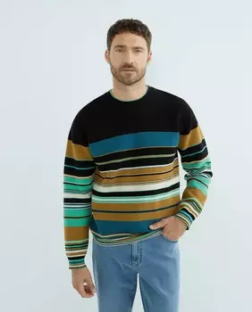 Мужской свитер в стиле фэнтези с круглым вырезом Paul Smith, черный