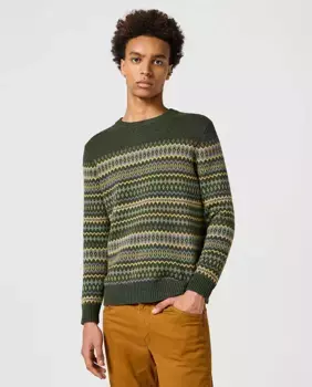Мужской свитер зеленого цвета Wrangler, зеленый