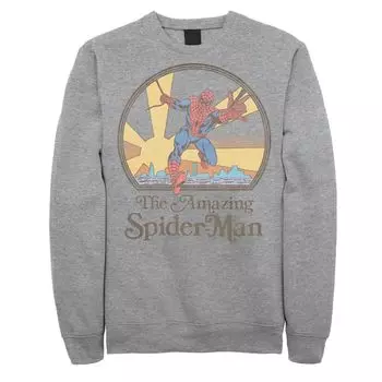 Мужской свитшот 70-х годов с Человеком-Пауком в винтажном стиле Marvel