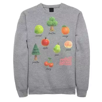 Мужской свитшот Animal Crossing New Horizons Fruit And Trees Licensed Character