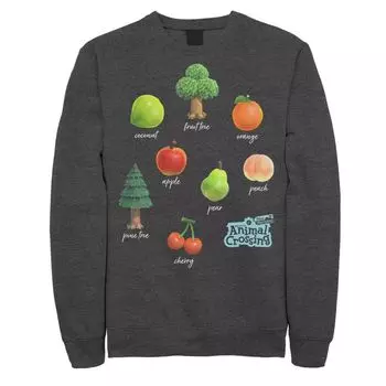 Мужской свитшот Animal Crossing New Horizons Fruit And Trees Licensed Character