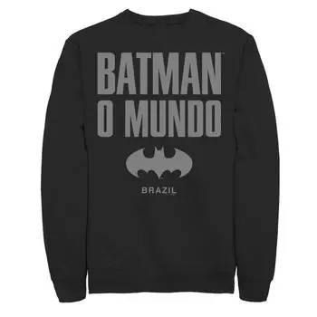Мужской свитшот Batman: O Mundo Word Stack со значком Licensed Character