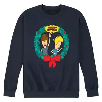 Мужской свитшот Beavis And Butthead Rockin' Wreath Licensed Character