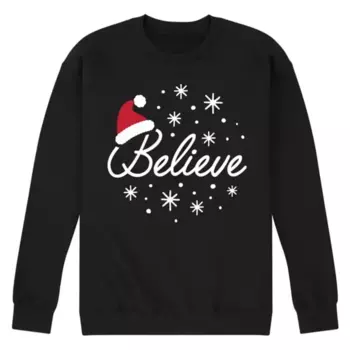 Мужской свитшот Believe с новогодним колпаком Licensed Character, черный