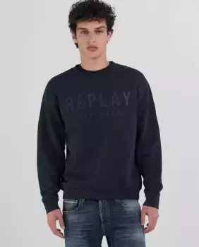 Мужской свитшот без капюшона Replay, синий