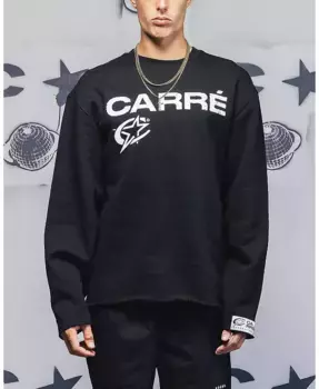 Мужской свитшот Blackout с круглым вырезом CARRE, черный